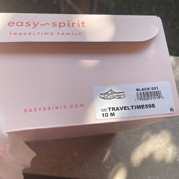 Boxed Easy Spirit Women's Traveltime Slip-On Mule / Black Mesh Mules - SIZE 10M - Picture 2 of 15